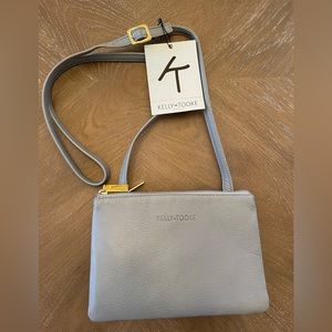 Kelly-Tooke Marion Double Compartment Crossbody Bag, Womens, Gray